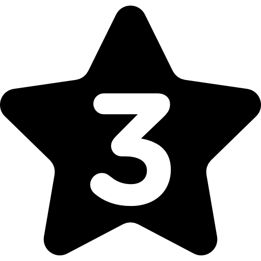 Star with Number Three